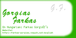 gorgias farkas business card